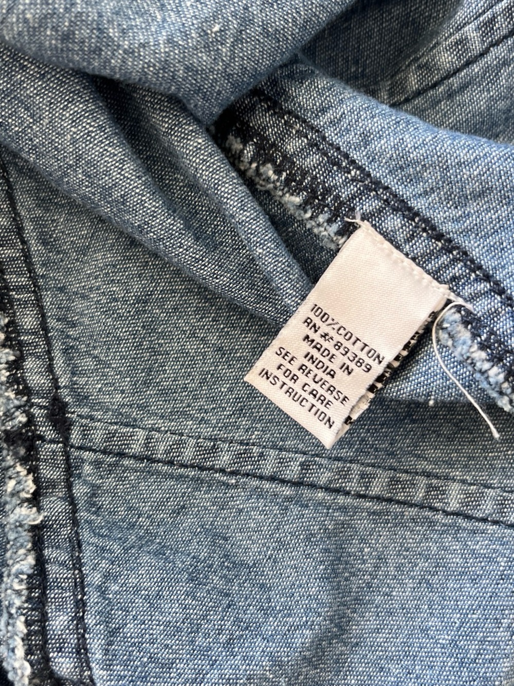 Blue Denim Panel A-Line Skirt - Picture 6 of 6
